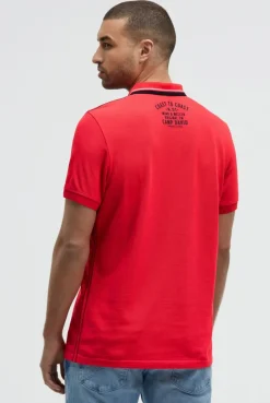 Pikee-Polo mit Logo-Stickerei summer red