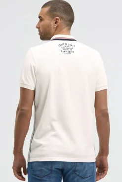 Pikee-Polo mit Logo-Stickerei ivory
