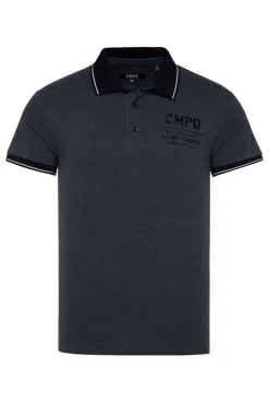 Poloshirt aus Pikee-Melange blue navy melange | S