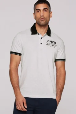 Poloshirt aus Pikee-Melange ivory melange | S