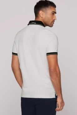 Poloshirt aus Pikee-Melange ivory melange | S