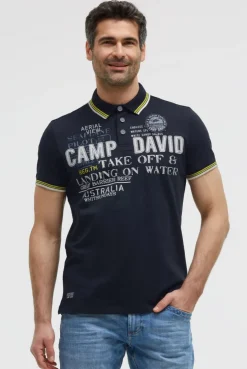 Poloshirt Kurzarm mit Logo-Applikationen blue navy