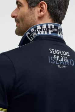 Poloshirt Kurzarm mit Logo-Applikationen blue navy