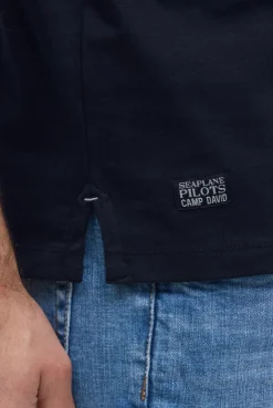 Poloshirt Kurzarm mit Logo-Applikationen blue navy