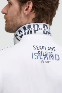 Poloshirt Kurzarm mit Logo-Applikationen opticwhite