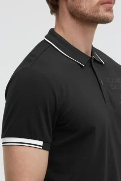Poloshirt Kurzarm mit Rücken-Artwork black