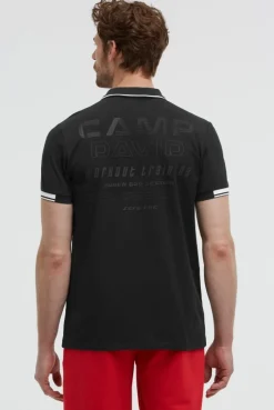 Poloshirt Kurzarm mit Rücken-Artwork black