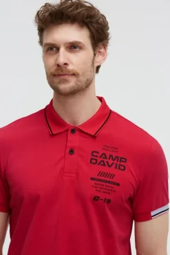 Poloshirt Kurzarm mit Rücken - Artwork energy red