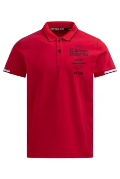 Poloshirt Kurzarm mit Rücken - Artwork energy red