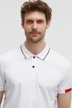 Poloshirt Kurzarm mit Rücken - Artwork opticwhite