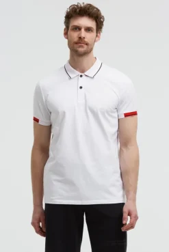 Poloshirt Kurzarm mit Rücken - Artwork opticwhite