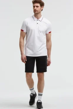 Poloshirt Kurzarm mit Rücken - Artwork opticwhite