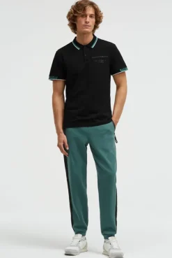 Poloshirt mit Backprint black