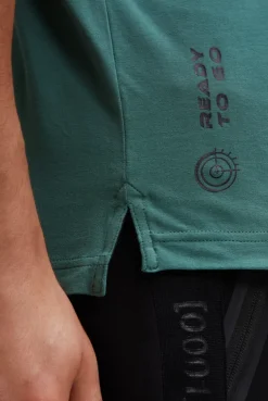 Poloshirt mit Backprint petrol green