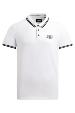 Poloshirt mit Streifen-Tippings opticwhite