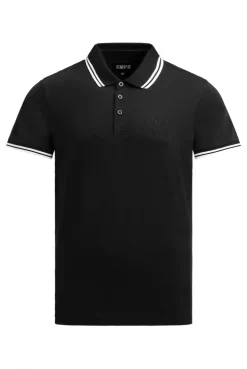 Poloshirt mit Streifen-Tippings black