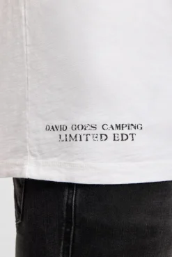 Poloshirt mit Vintage Prints offwhite