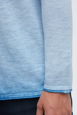 Pullover Inside Oil Dyed mit Logo Print electric sky