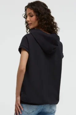 Ärmelloser-Hoodie mit All Over Print blue navy