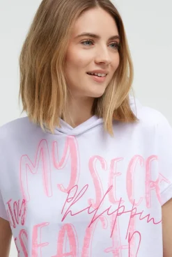 Ärmelloser-Hoodie mit All Over Print opticwhite