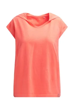 Ärmelloses Hoodie-Shirt mit Rückenprint neon coral