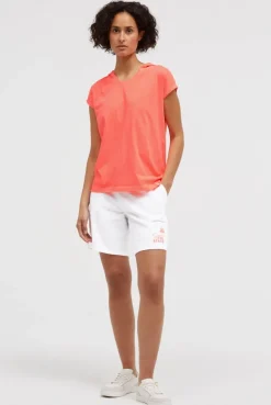 Ärmelloses Hoodie-Shirt mit Rückenprint neon coral