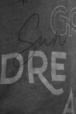 Ärmelloses Kapuzenshirt mit Wording Print black
