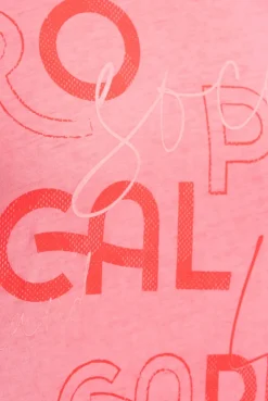 Ärmelloses Kapuzenshirt mit Wording Print neon flame