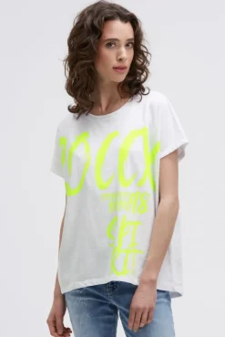 Ärmelloses Oversized Shirt mit Label Print opticwhite