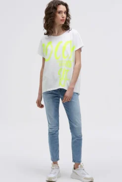 Ärmelloses Oversized Shirt mit Label Print opticwhite