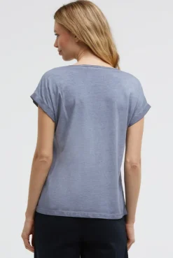 Ärmelloses Shirt mit Folienprint blue grey