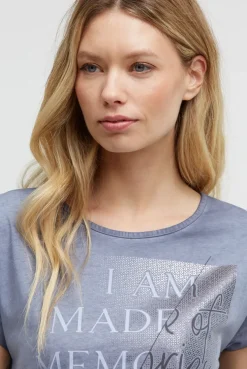 Ärmelloses Shirt mit Folienprint blue grey