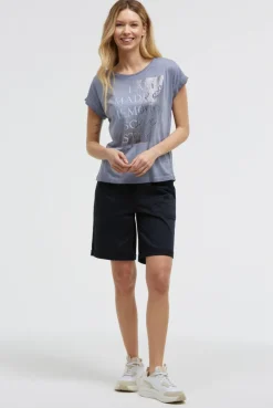 Ärmelloses Shirt mit Folienprint blue grey