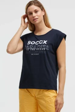 Ärmelloses Shirt mit Logo Prints blue navy