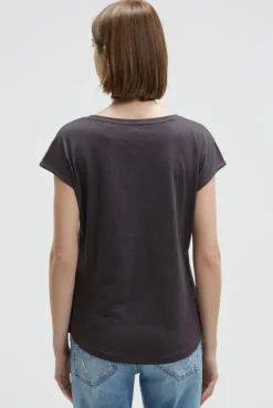 Ärmelloses Shirt mit V-Ausschnitt und Prints charcoal mist | XS
