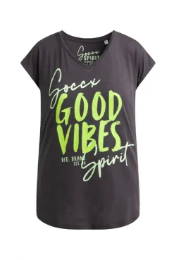 Ärmelloses Shirt mit V-Ausschnitt und Prints charcoal mist | XS