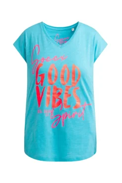 Ärmelloses Shirt mit V-Ausschnitt und Prints ocean flash