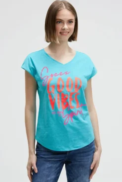 Ärmelloses Shirt mit V-Ausschnitt und Prints ocean flash