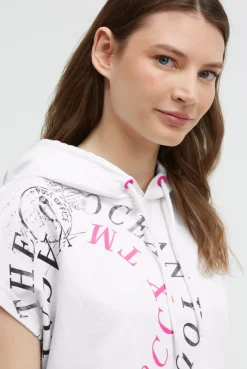 Ärmelloses Sweatshirt mit Kapuze und Artwork opticwhite