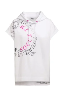 Ärmelloses Sweatshirt mit Kapuze und Artwork opticwhite