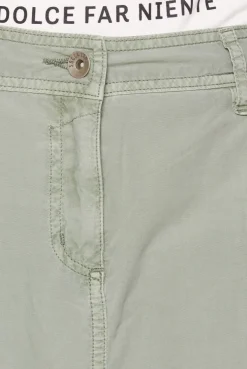 Rock im Cargo-Stil mit Raffungen faded olive