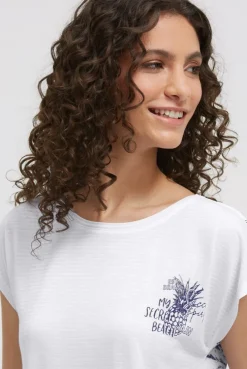 Shirt mit All Over Print auf dem Rücken opticwhite