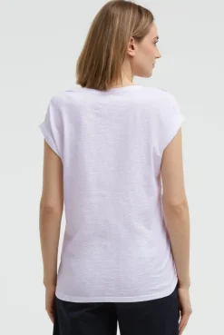 Shirt mit Logo- und Streifenprint neon pink