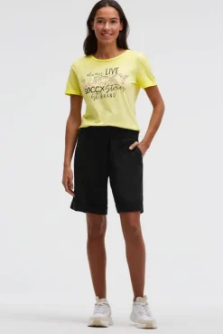 Shorts aus Leinen-Mix black