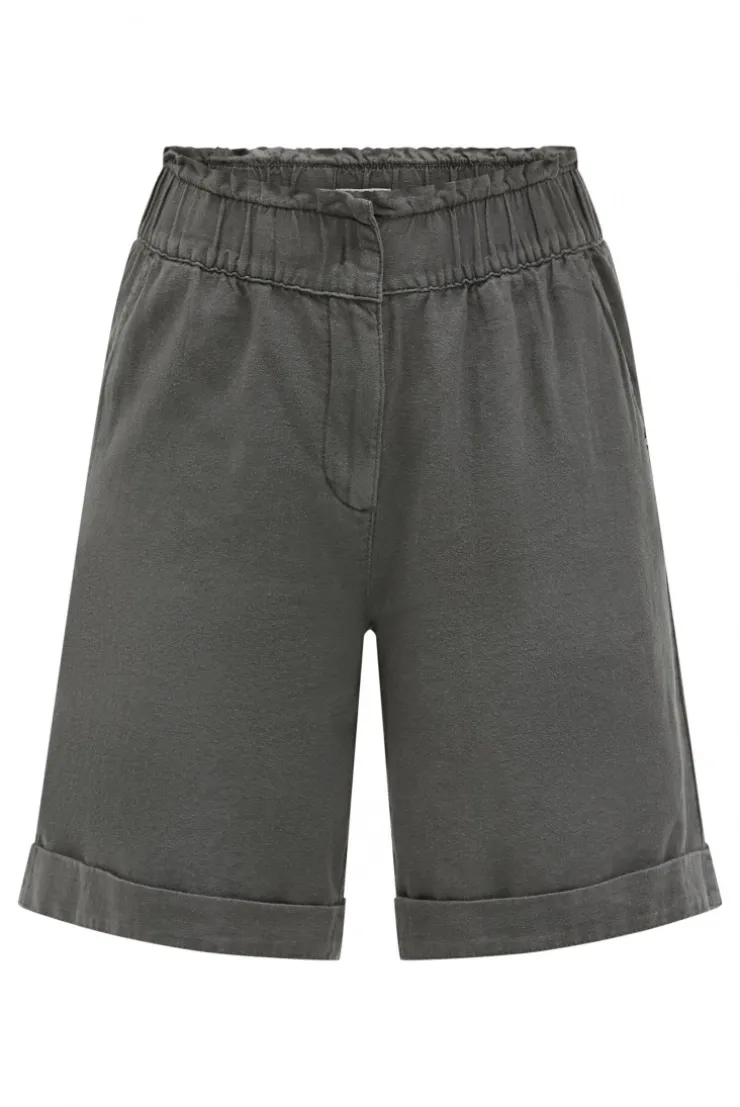 Shorts aus Leinen-Mix cool khaki