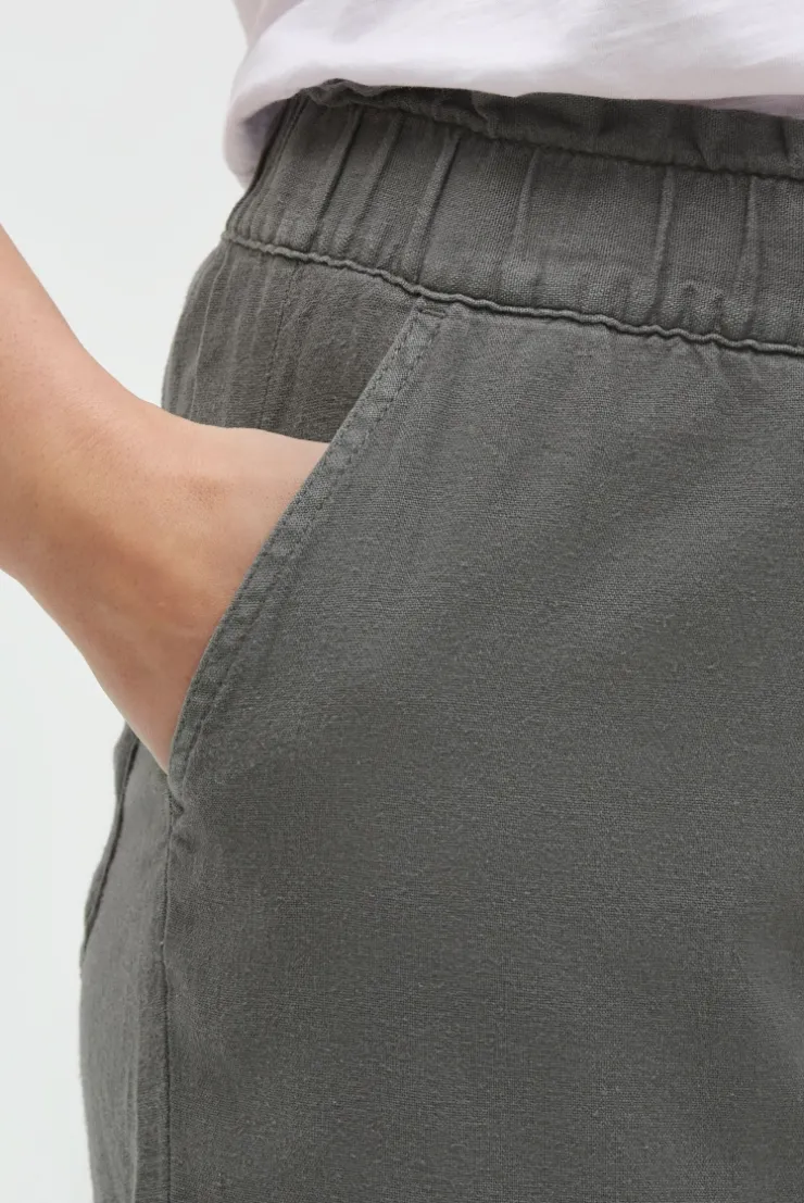 Shorts aus Leinen-Mix cool khaki