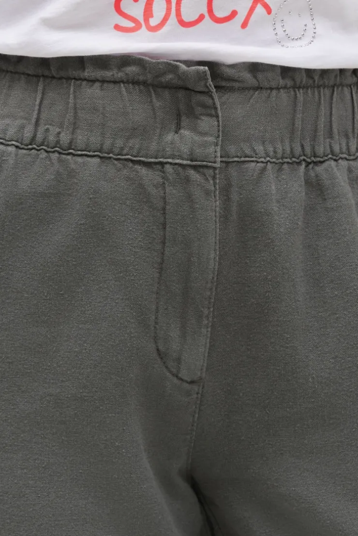 Shorts aus Leinen-Mix cool khaki