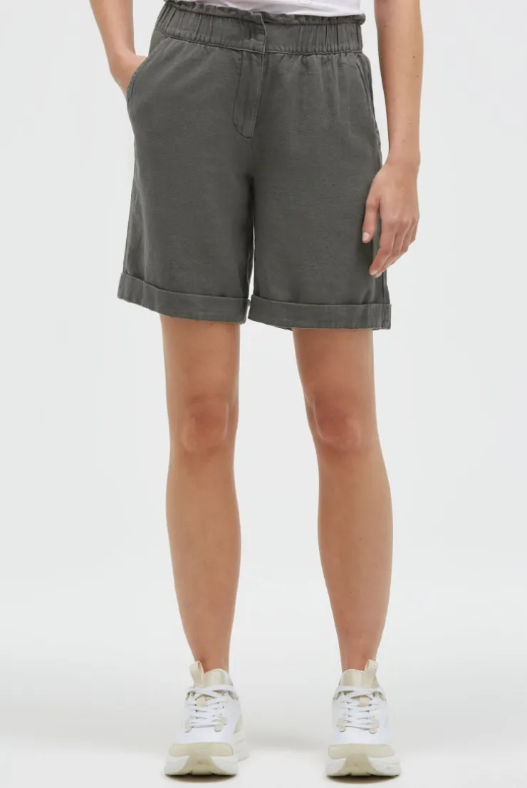 Shorts aus Leinen-Mix cool khaki