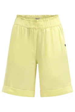 Shorts aus Leinen-Mix vivid lemon