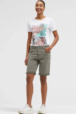 Shorts mit Turn-Up-Saum cool khaki
